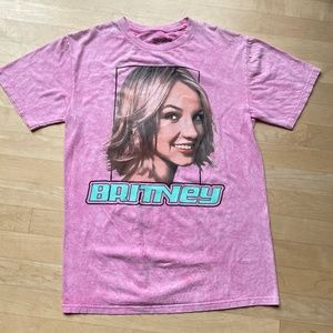 Britney Spears Pink Tie Dye Wash Shirt Size Medium